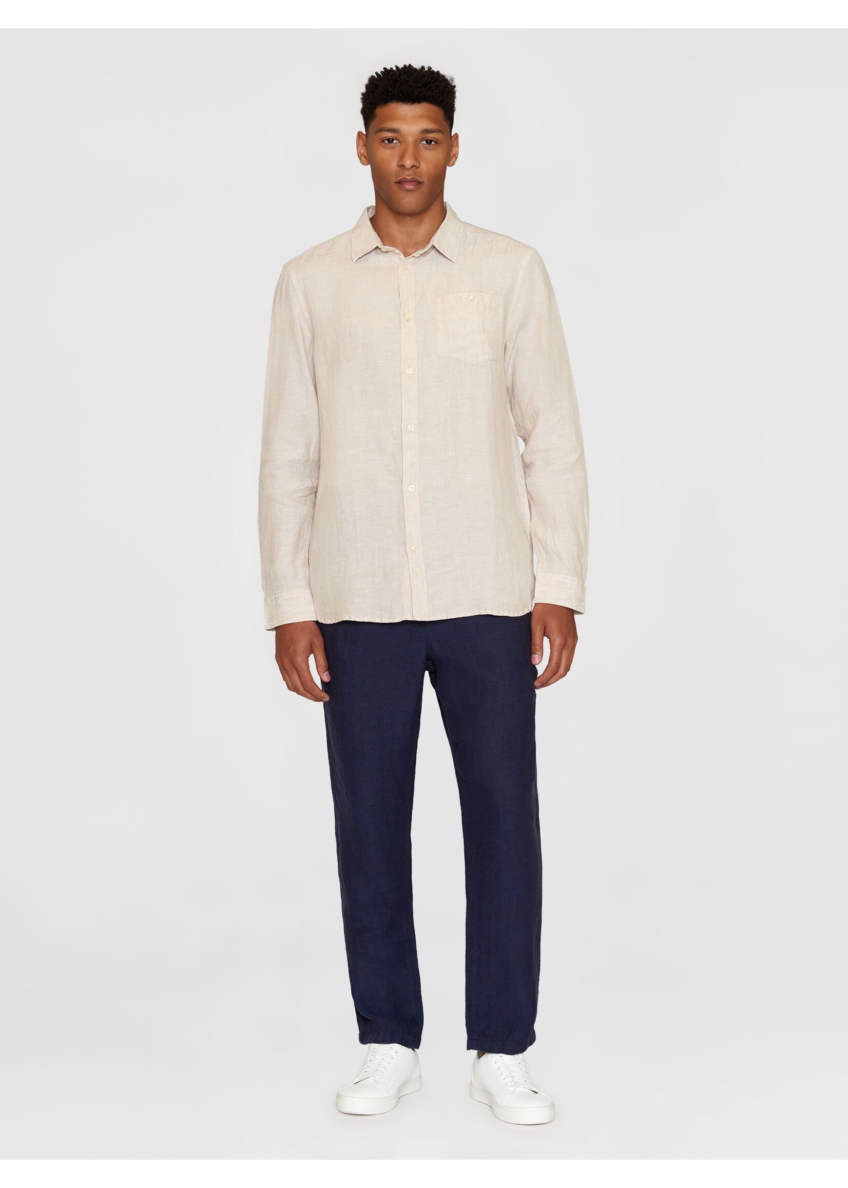 Knowledge Cotton 1090011 Regular Linen Shirt