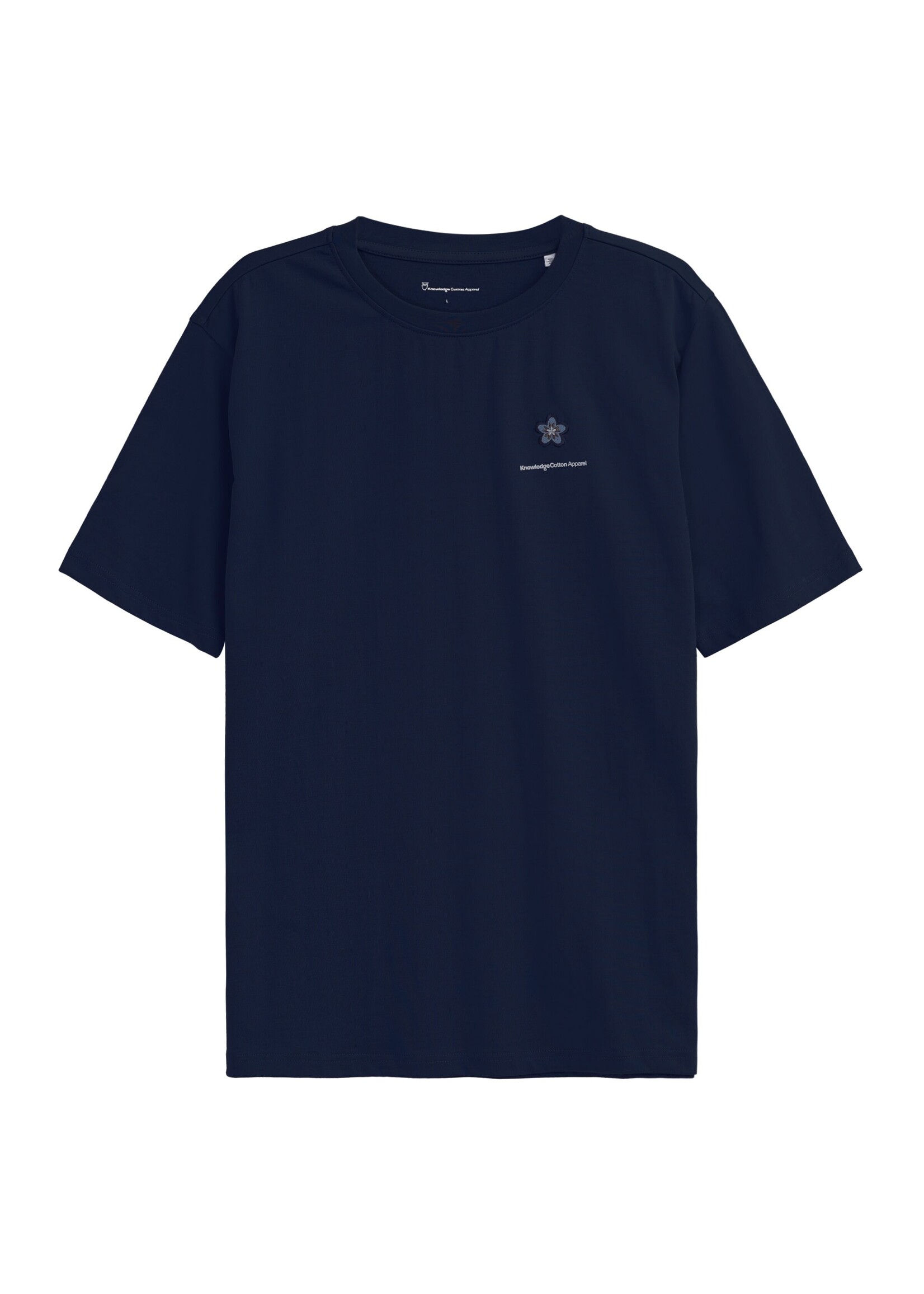 Knowledge Cotton 1010096 Regular  Short Sleeve Flower T-Shirt