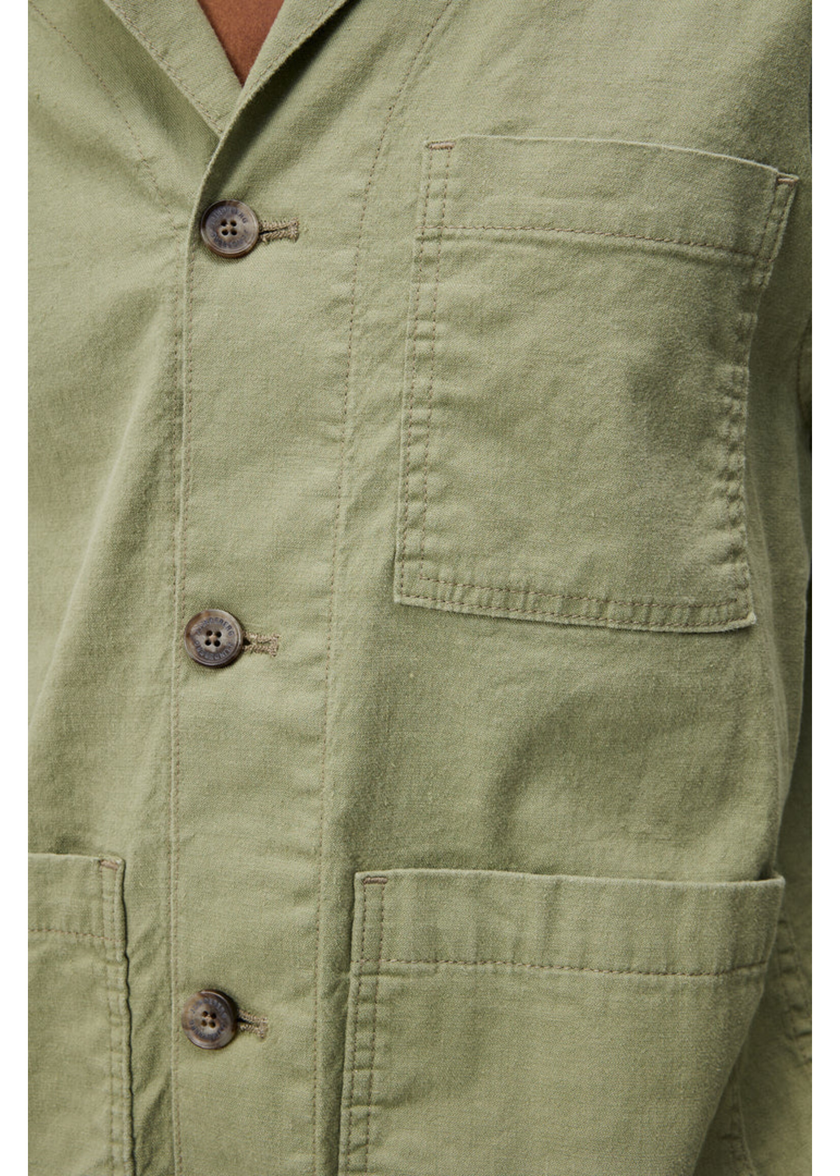 J. Lindeberg Errol Linen Workwear Overshirt