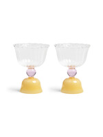 &Klevering Glass Tulip Caramel - Set of 2
