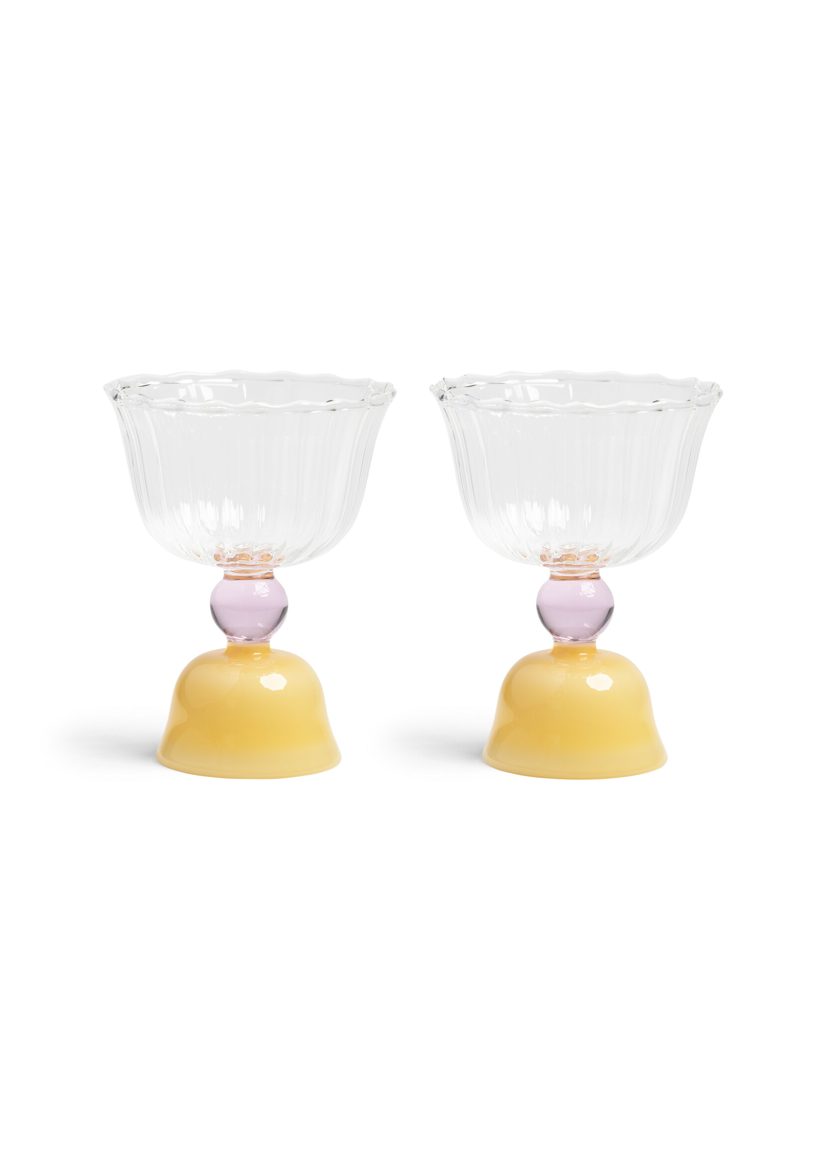 &Klevering Glass Tulip Caramel - Set of 2