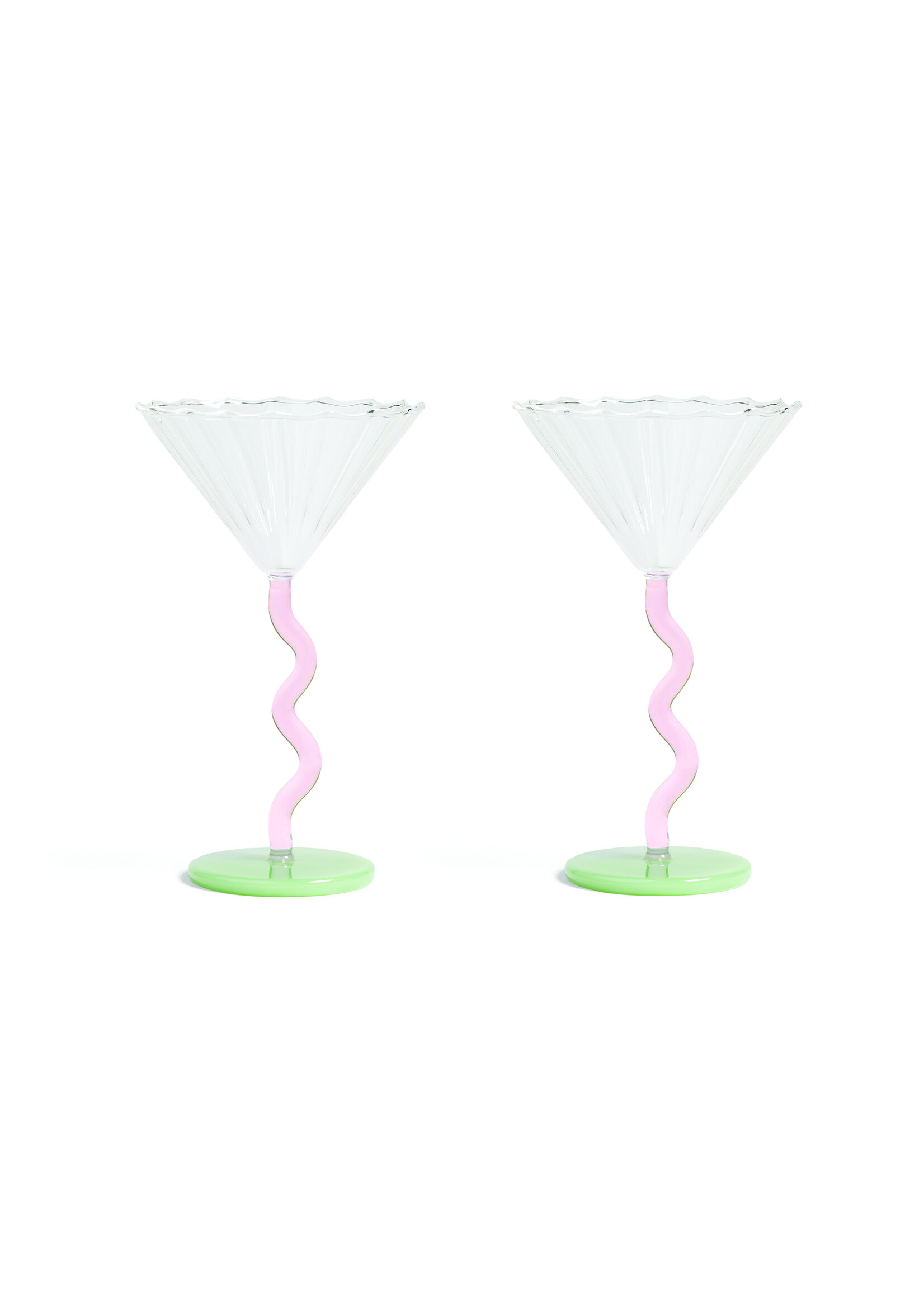 &Klevering Coupe Curve Pink - Set of 2