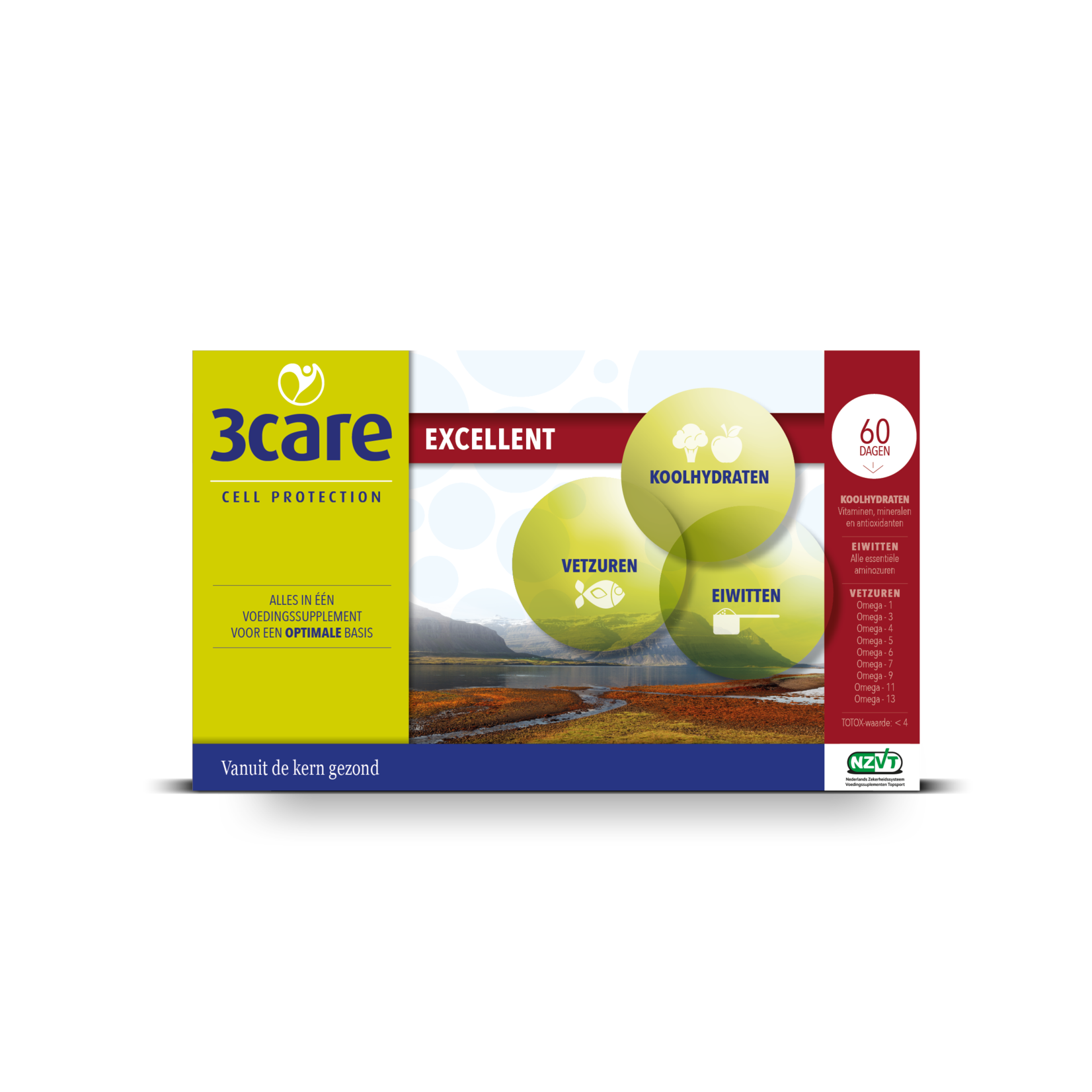 3Care Excellent (basispakket: multivitamine & salmon fresh)