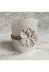 Bina Handmade Kaars met bloem in keramiek