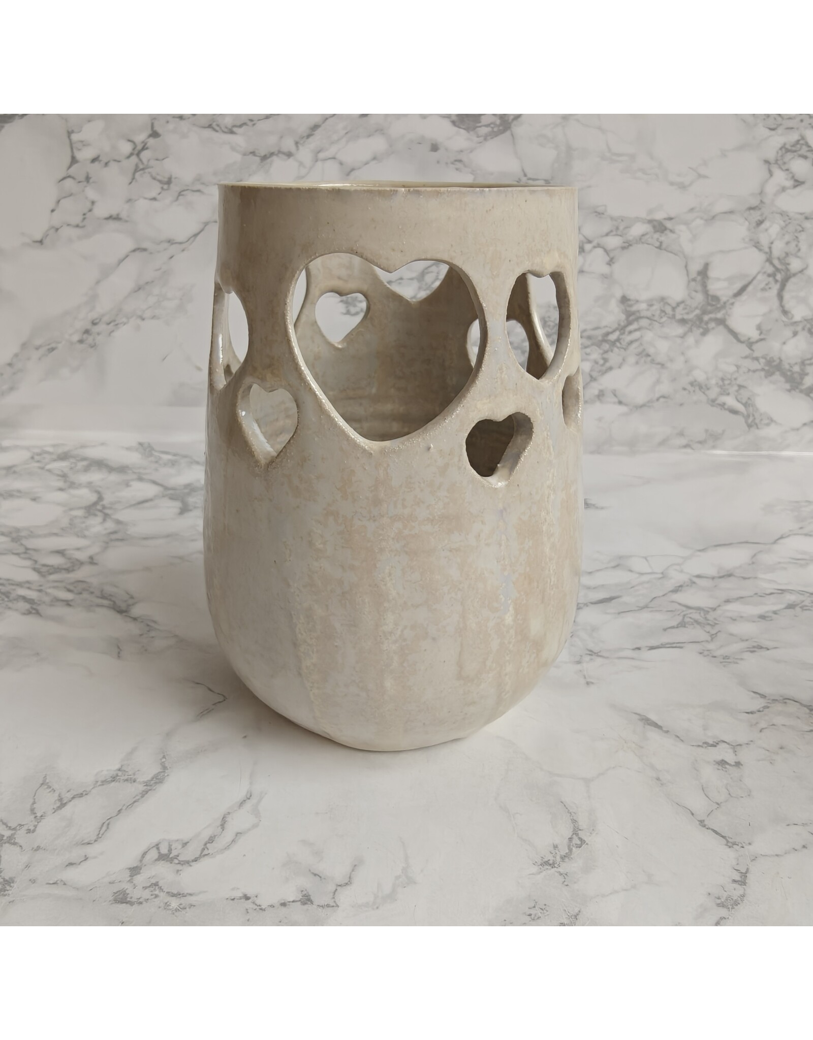 Bina Handmade Windlicht met hartjes