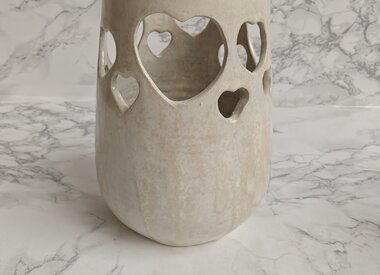 Windlicht met hartjes