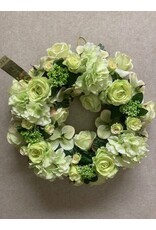 Zijden bloemstuk wit 75 euro