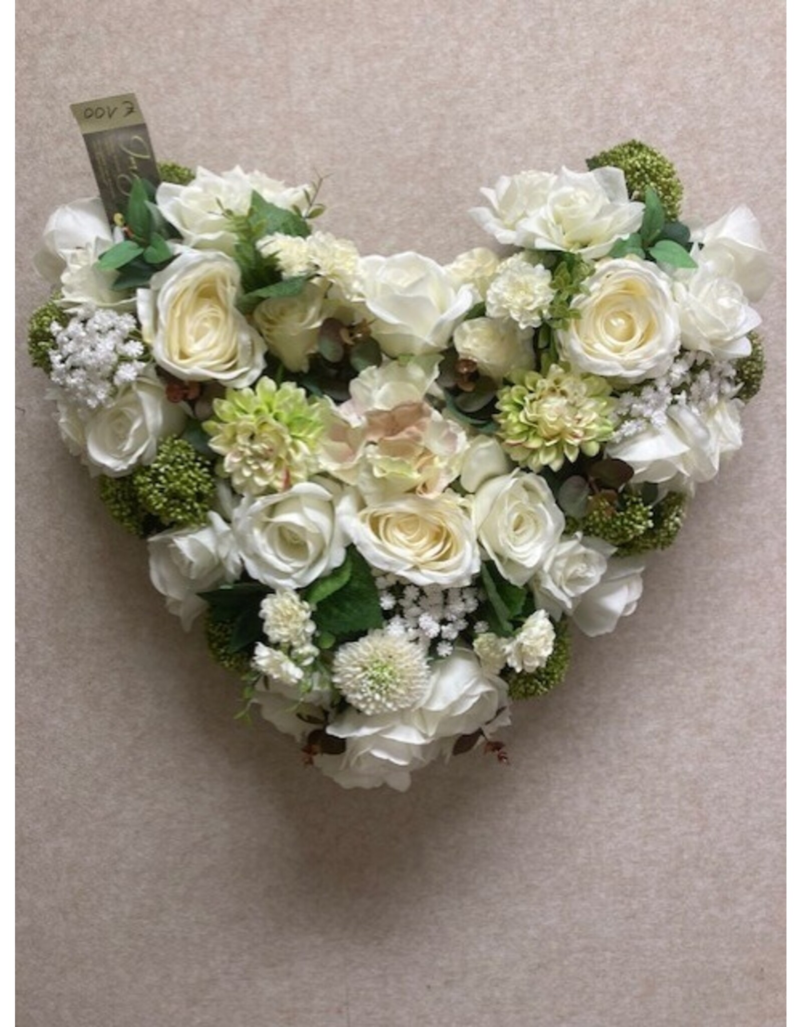 Zijden boemstuk wit 100 euro