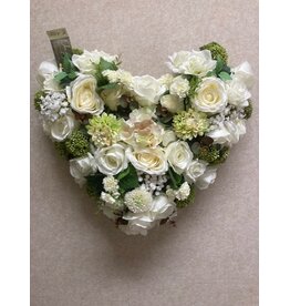 Zijden boemstuk wit  100 euro