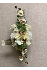 Zijden bloemstuk wit 30 euro