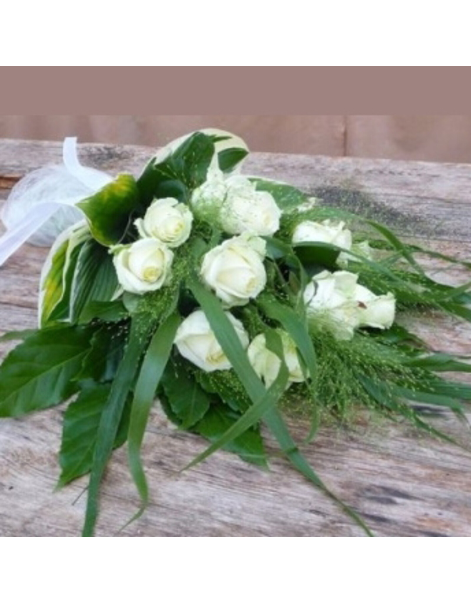 Fijn legboeket met rozen