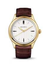 Memoria gedenkhorloge met goudkleurige en bandje naar keuze