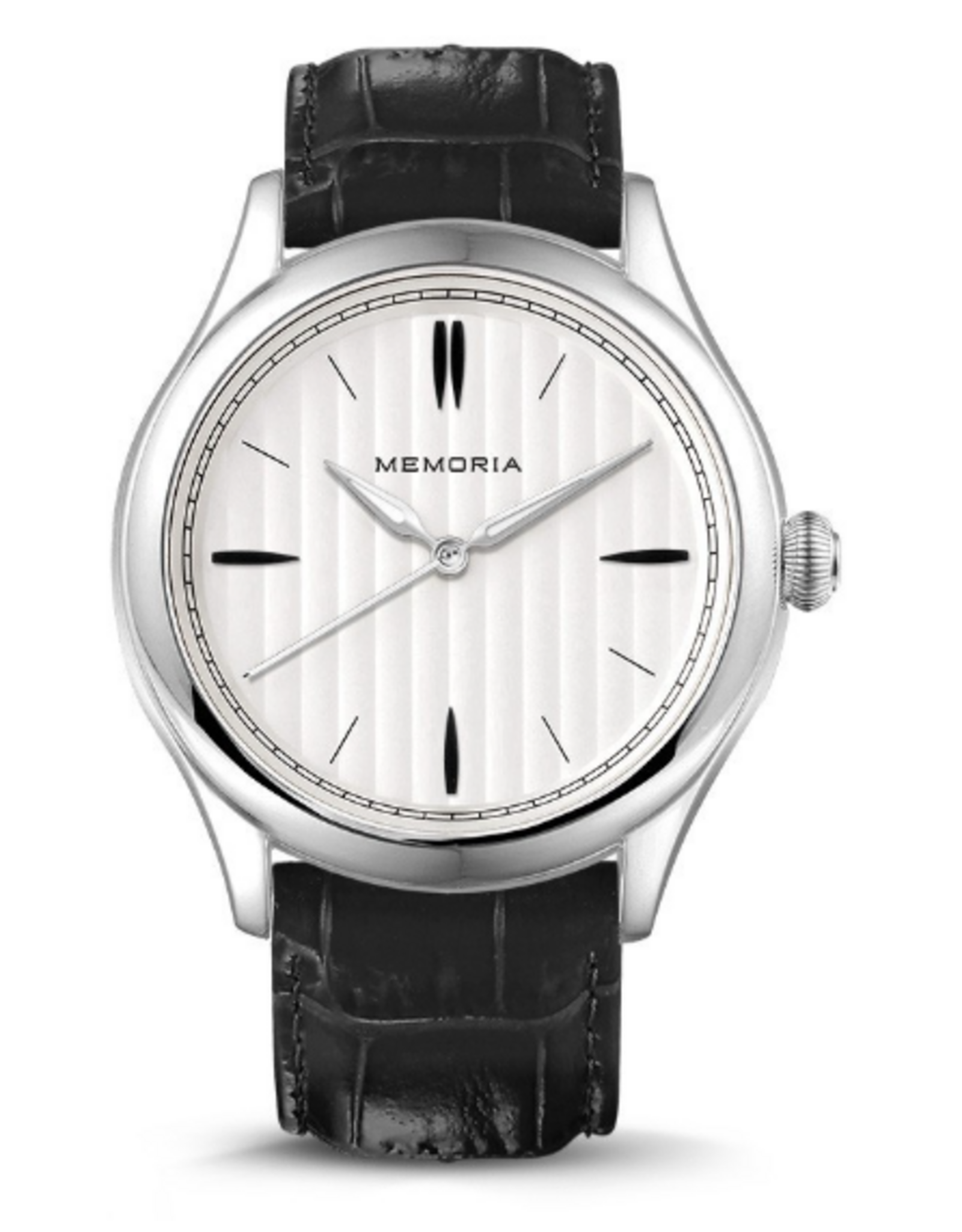 Memoria gedenkhorloge met zilveren wijzerplaat en bandje naar keuze - Copy - Copy