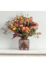 rijk gevuld boeket met herfstige seizoensbloemen