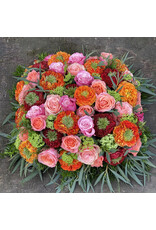 ronde biedermeier met rozen in kleur naar keuze - Copy