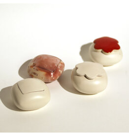 Eterna koestersteen small - wit en rood