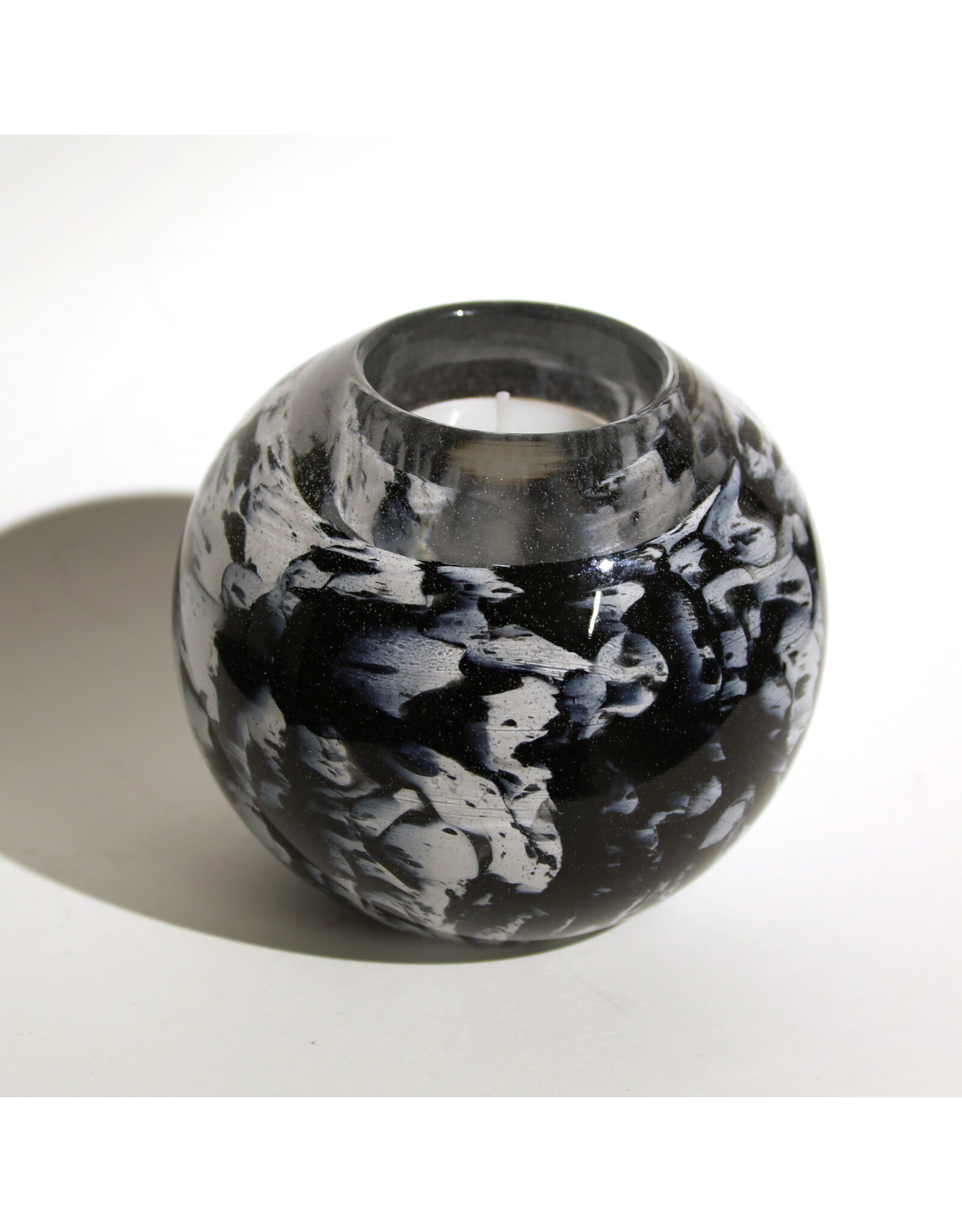 mini urne kristalglas - blauwtinten