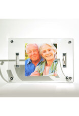 fotoblok plexiglas met twee compartimenten voor ashouders