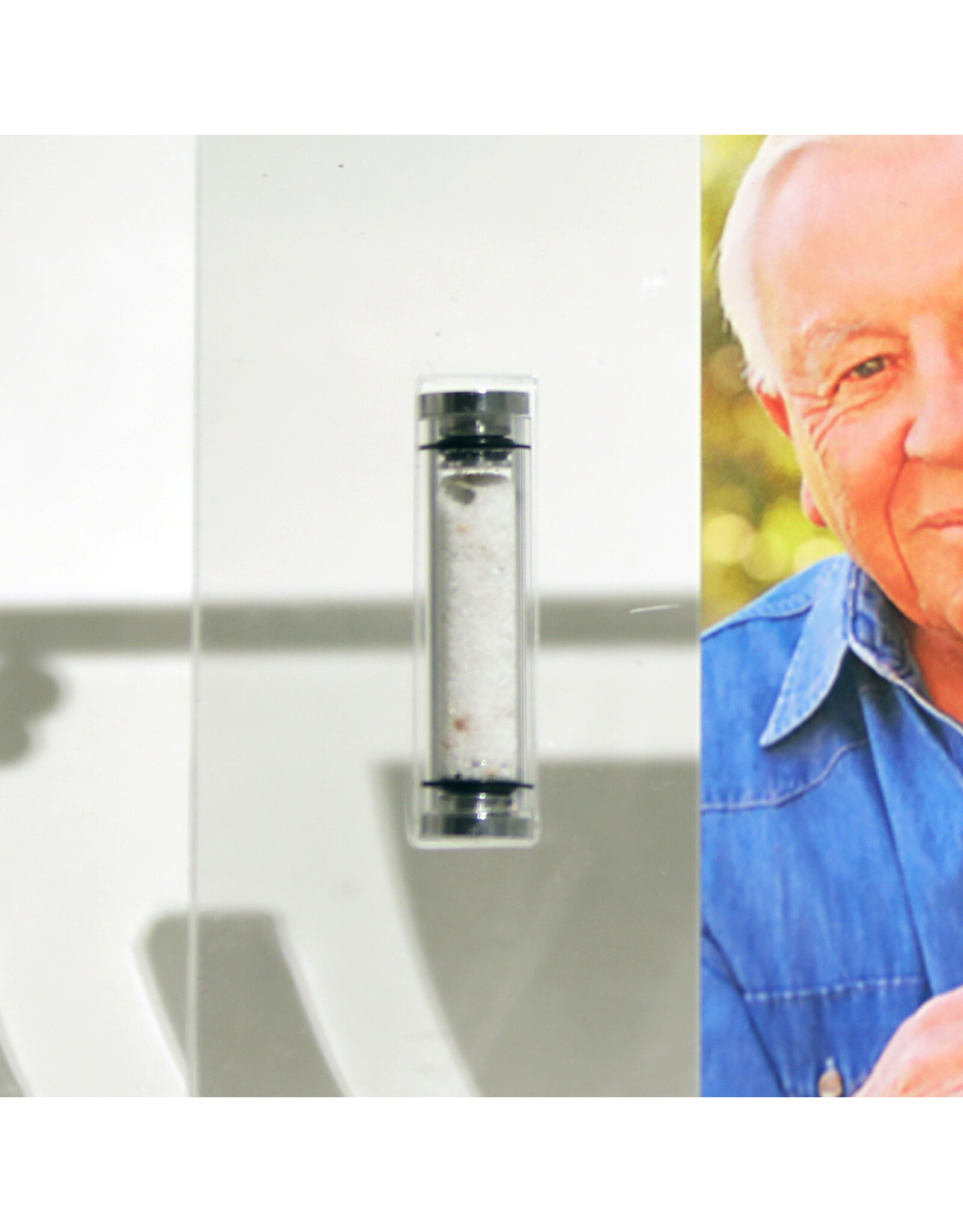 fotoblok plexiglas met twee compartimenten voor ashouders