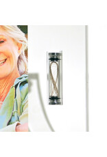 fotoblok plexiglas met twee compartimenten voor ashouders