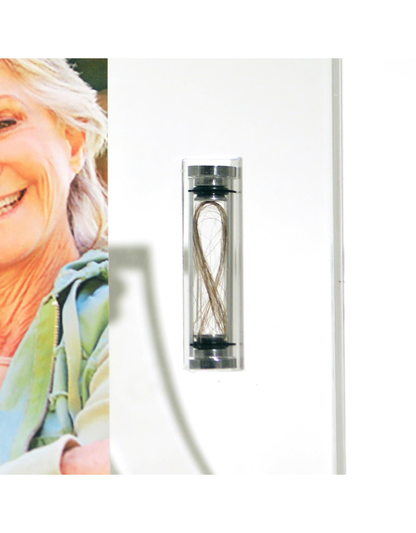 fotoblok plexiglas met twee compartimenten voor ashouders
