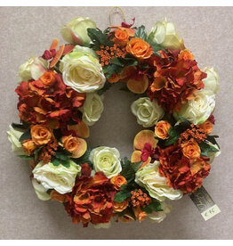 Zijden bloemstuk oranje | medium