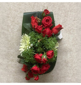 Zijden bloemstuk  rood | mini