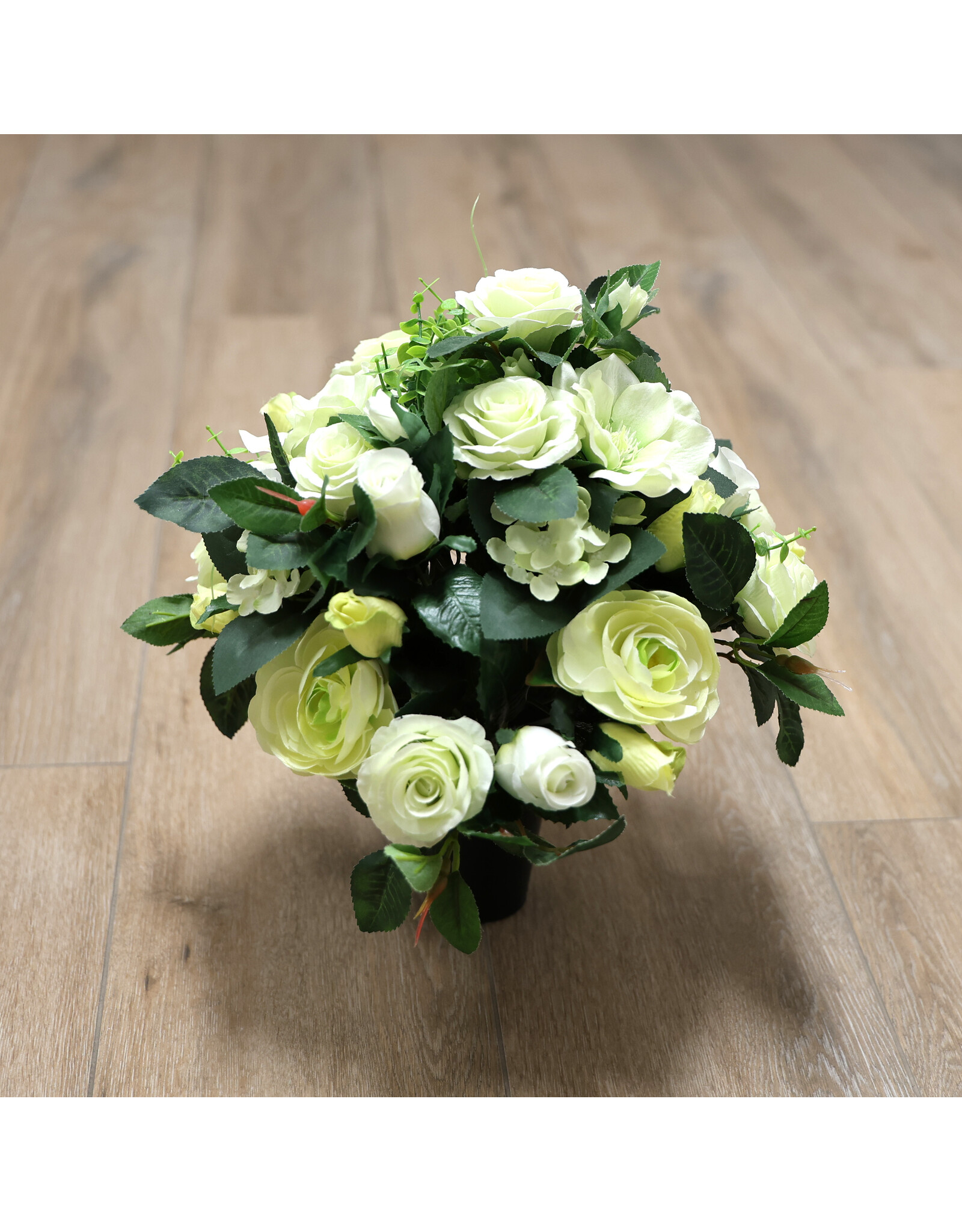 Image Floral Zijden bloemenvaasje wit 1 | medium
