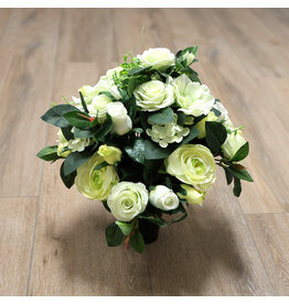 Image Floral Zijden bloemenvaasje wit 1 | medium