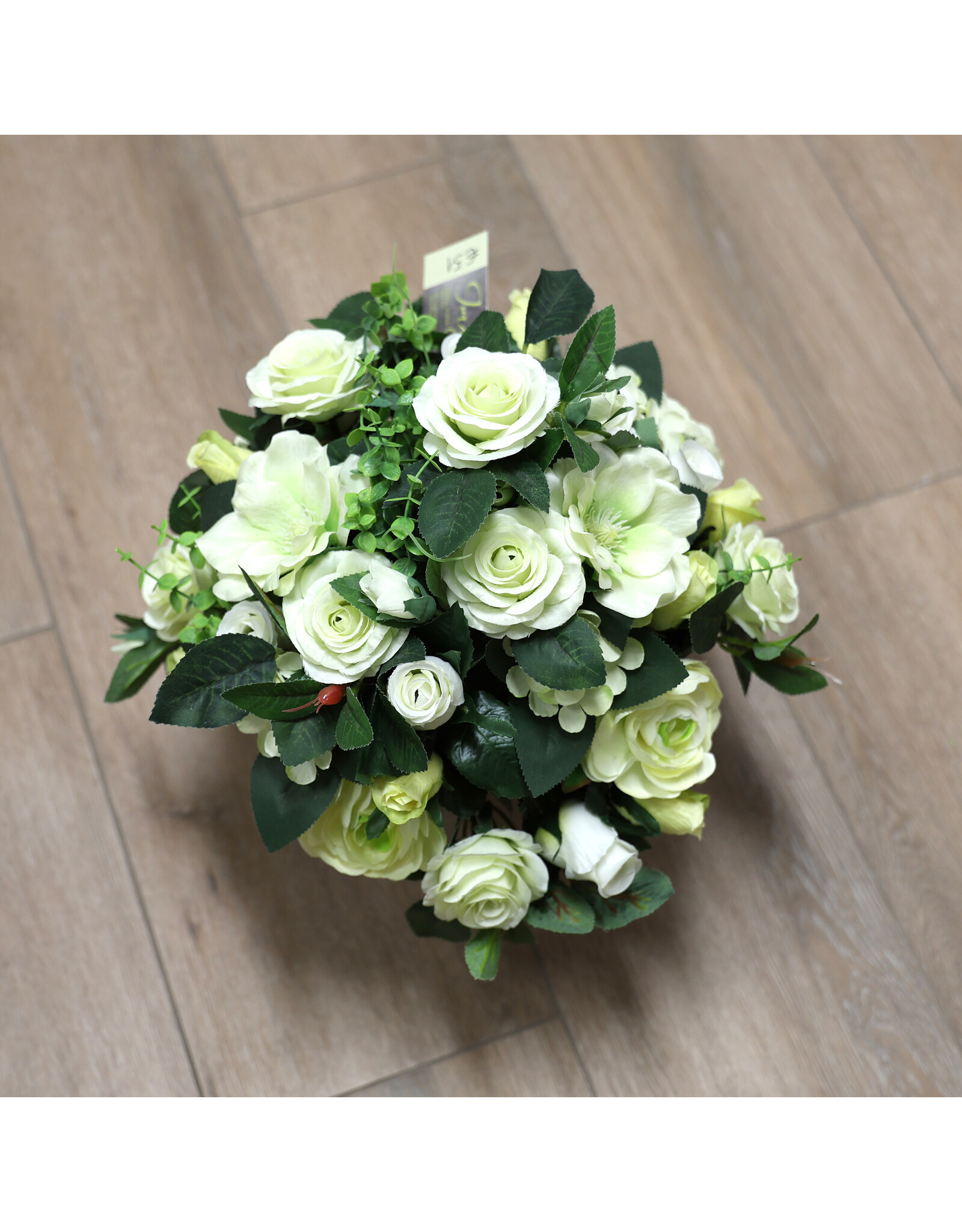 Image Floral Zijden bloemenvaasje wit 1 | medium