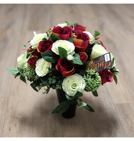 Image Floral Zijden bloemenvaasje paars 1 | medium