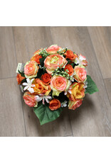 Image Floral Zijden bloemenvaasje oranje 1 | medium