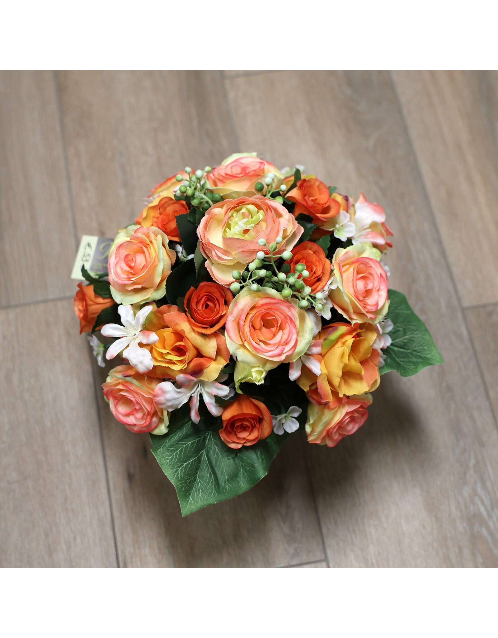 Image Floral Zijden bloemenvaasje oranje 1 | medium