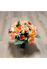 Image Floral Zijden bloemenvaasje oranje 1 | medium