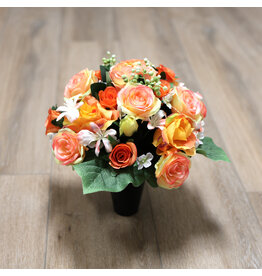 Image Floral Zijden bloemenvaasje oranje 1 | medium