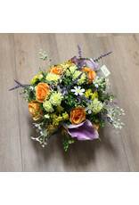 Image Floral Zijden bloemenvaasje kleurrijk 1 | medium