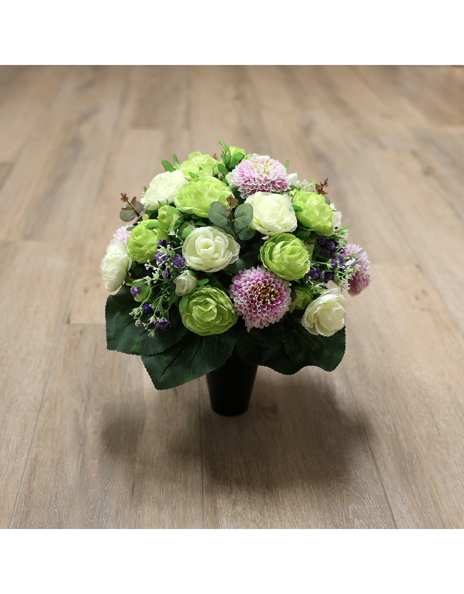 Image Floral Zijden bloemenvaasje paars 2 | medium