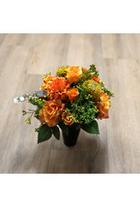 Image Floral Zijden bloemenvaasje oranje 2 | small