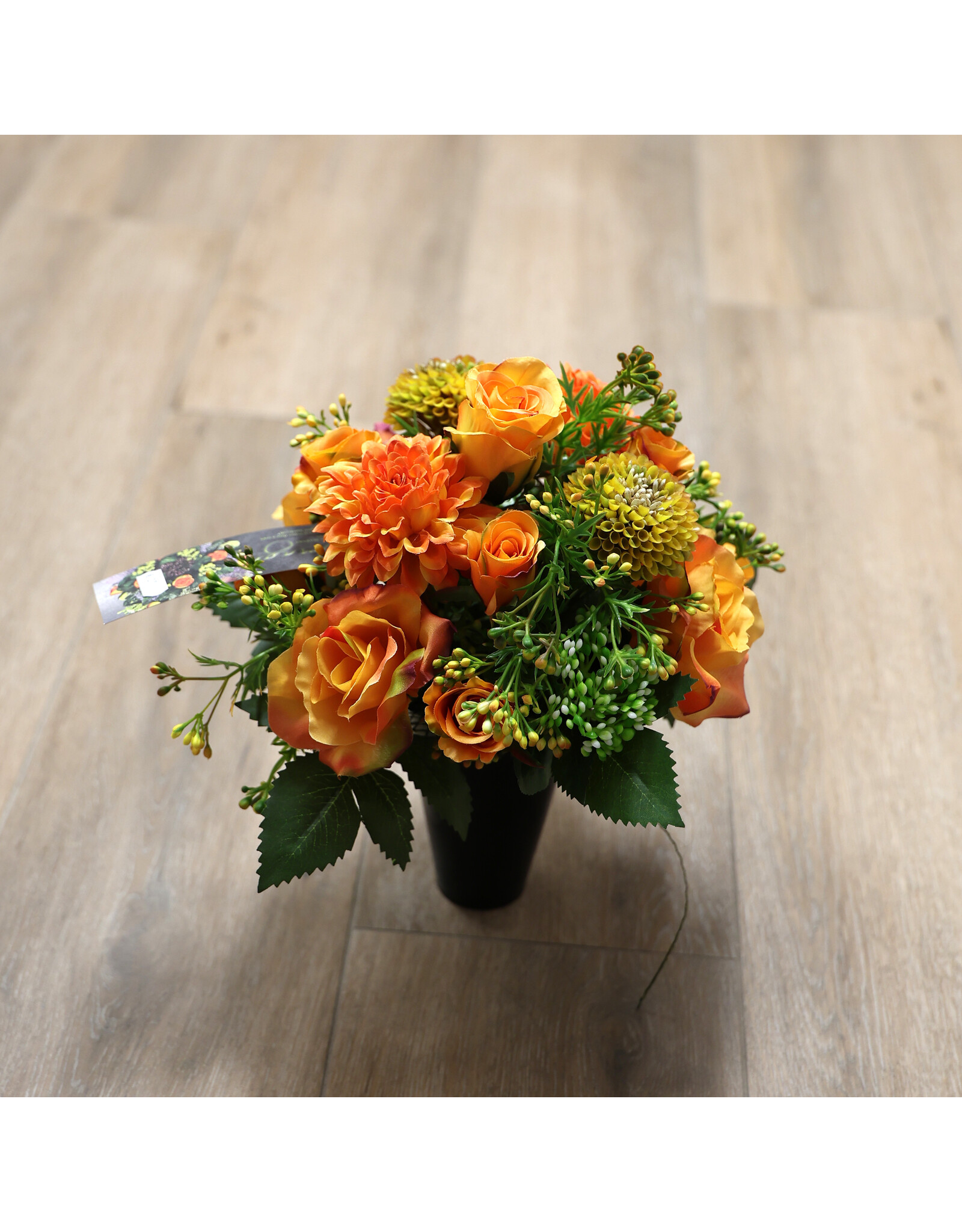 Image Floral Zijden bloemenvaasje oranje 2 | small