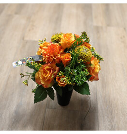 Image Floral Zijden bloemenvaasje oranje 2 | small