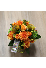 Image Floral Zijden bloemenvaasje oranje 2 | small