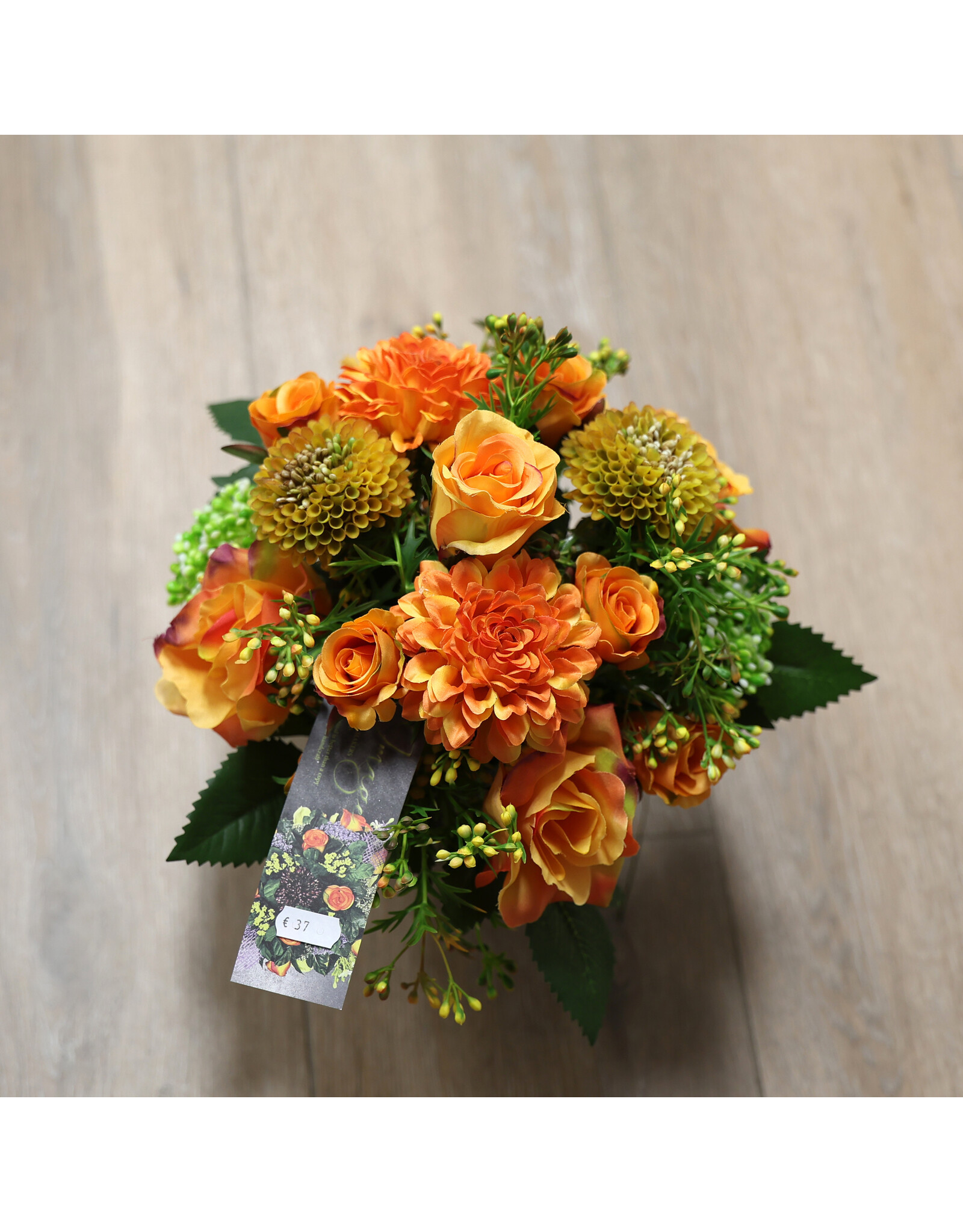 Image Floral Zijden bloemenvaasje oranje 2 | small