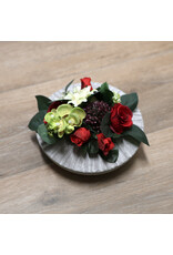 Image Floral Zijden bloempotje rood 1 | rond