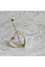 Bina Handmade Keramisch hart met mini vaasje en uitsparing voor een kaartje