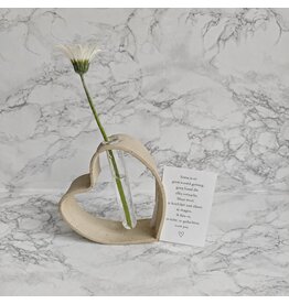 Bina Handmade Keramisch hart met mini vaasje