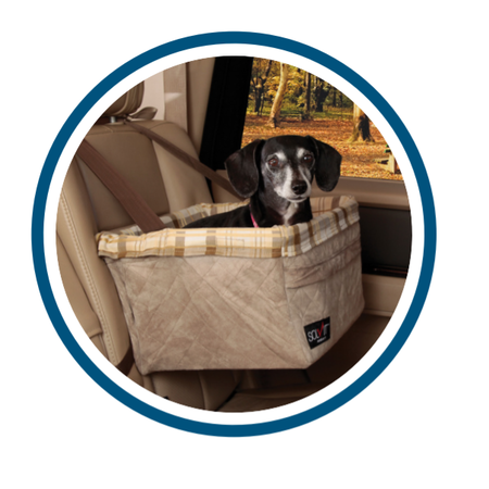 PetSafe Happy Ride Booster Seat Hondenautostoel  deluxe XLarge  Tan