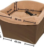 Happy Ride Gewatteerde hondenveiligheidszitje Bruin