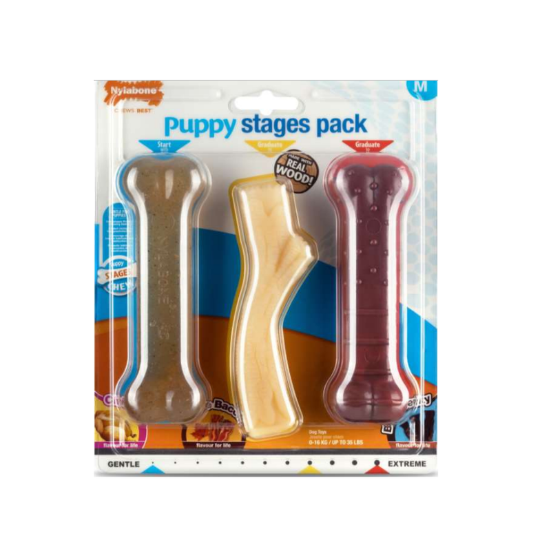 Nylabone Puppy Stages Pack Medium