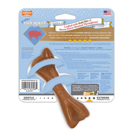 Nylabone Puppy Gourmet Femur Bacon Small