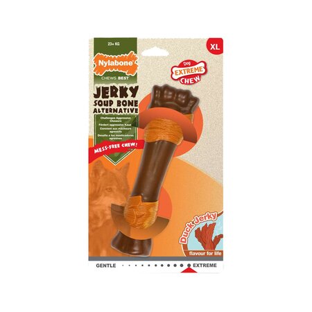 Nylabone Extreme Chew Jerky Soup Bone XL – Duurzaam Kauwbot voor Sterke Kauwers